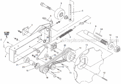 Part Location Diagram of 18019 Little Wonder Idler Arm
